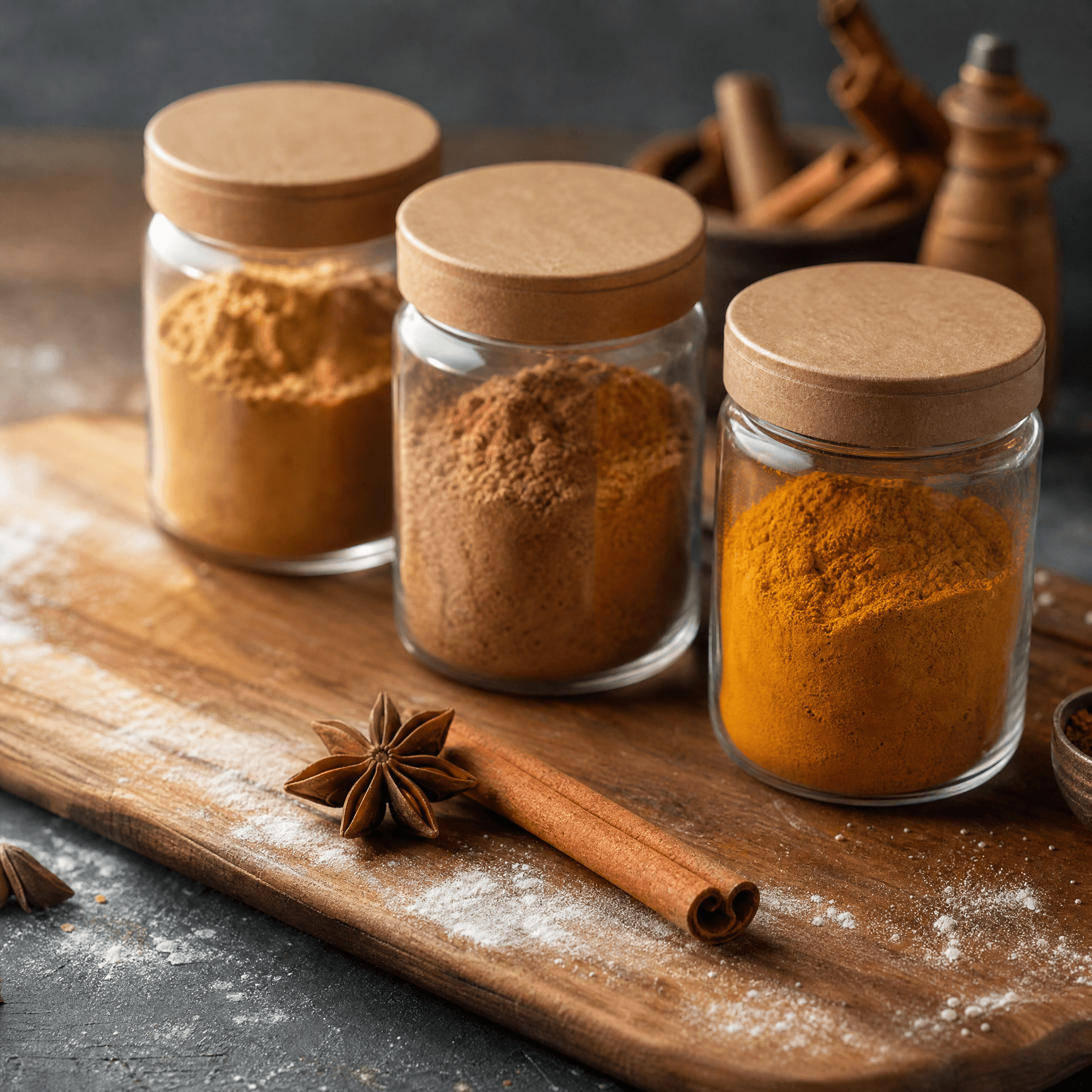 Baker's Sweet Spice Set — Four warm baking spices for cakes, hot drinks and holidays.