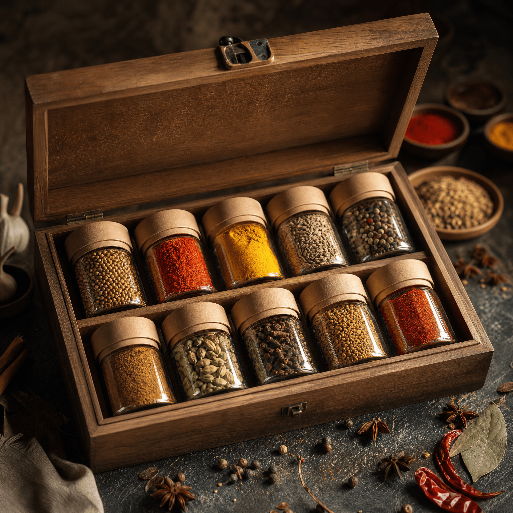 Curry House Collection — Ten curry blends in a wooden box for the serious curry cook.