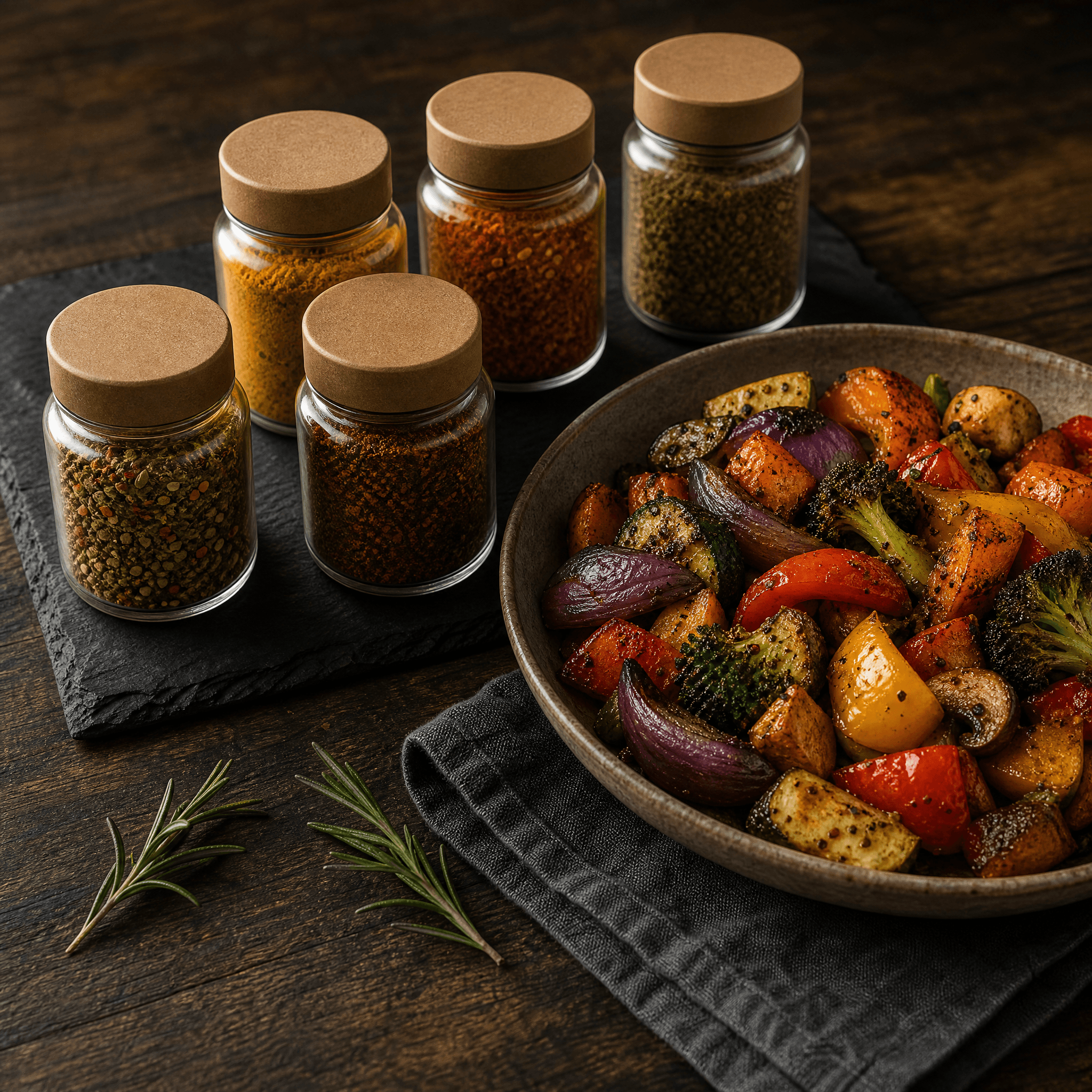 Plant-Based Flavour Kit — Five vegan-friendly blends built for depth and umami.