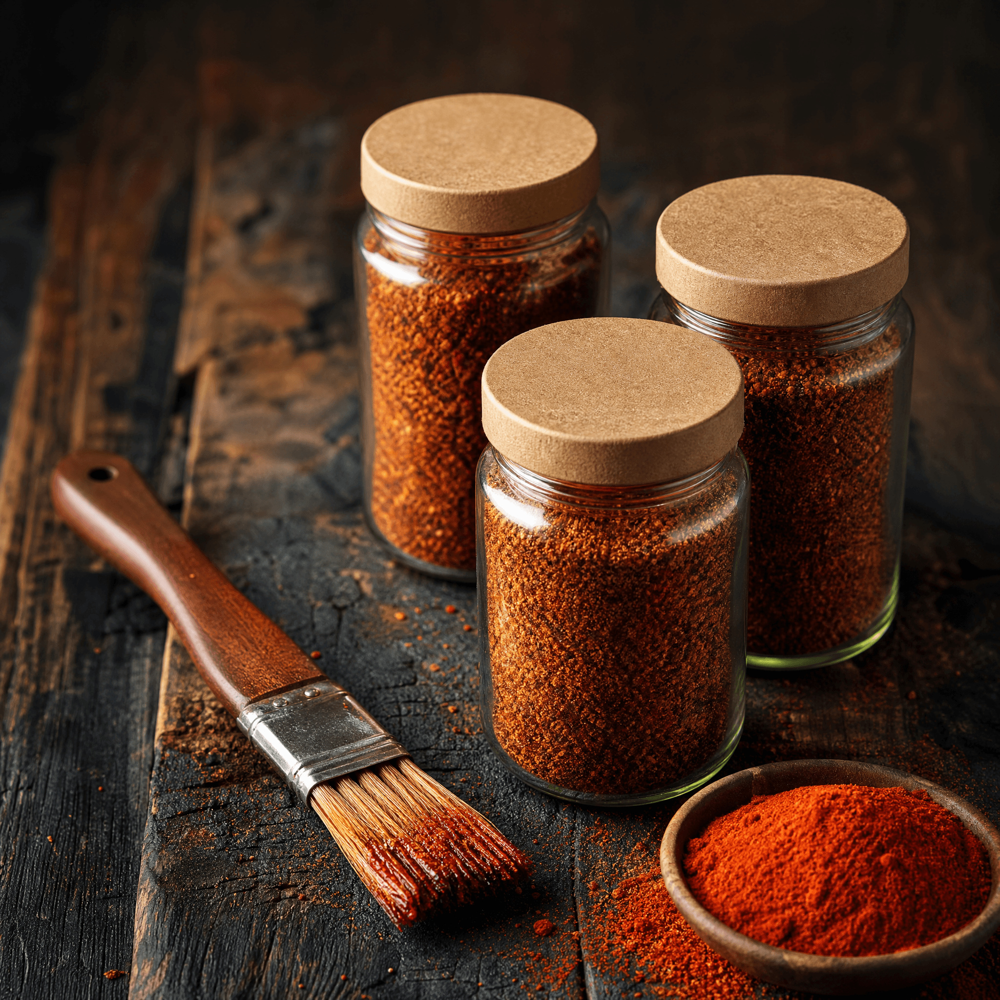 Smoky BBQ Rub Trio — Three grill rubs — classic, smoky and sweet-heat — plus a baste card.